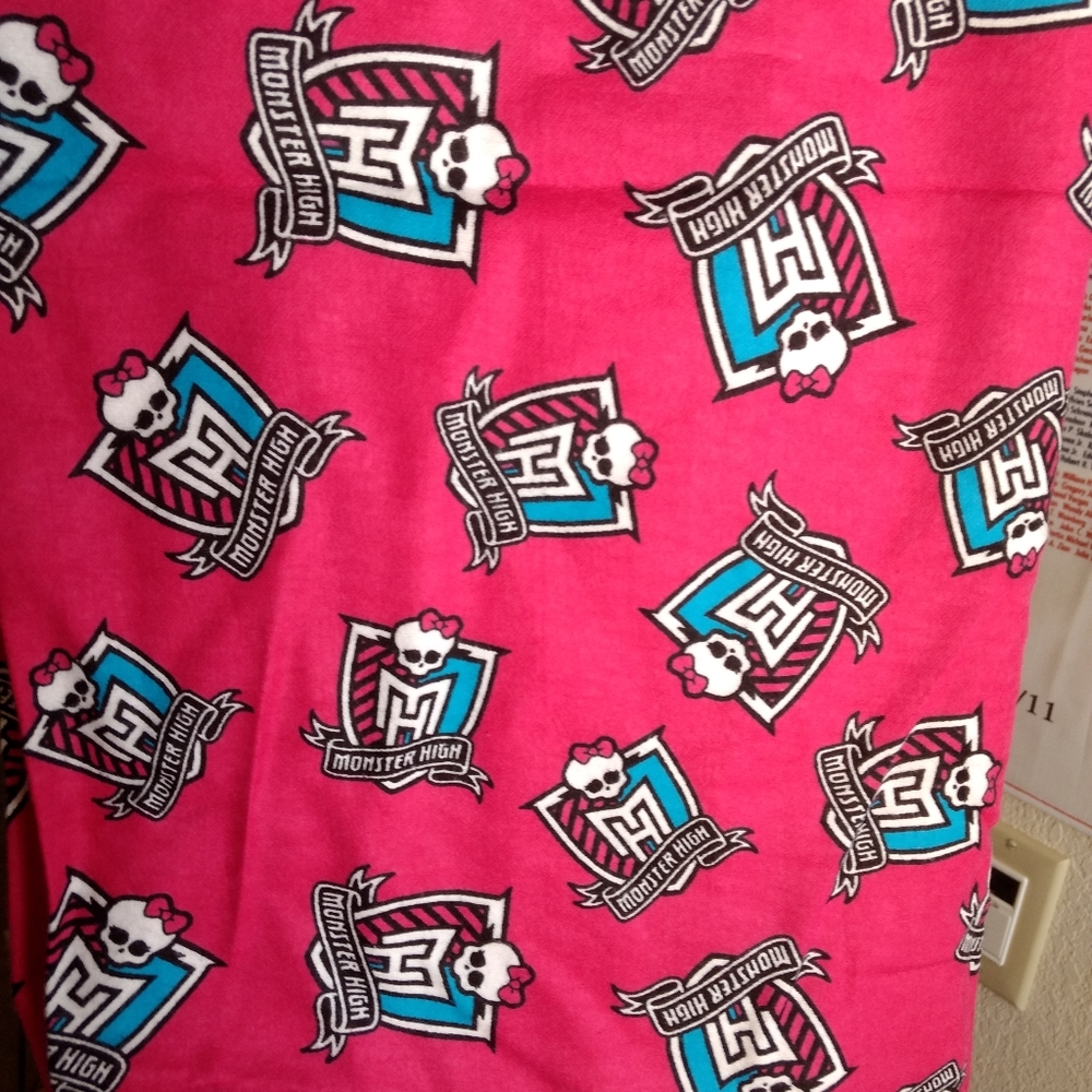 Monster High flannel fabric, 1 yard, Mattel